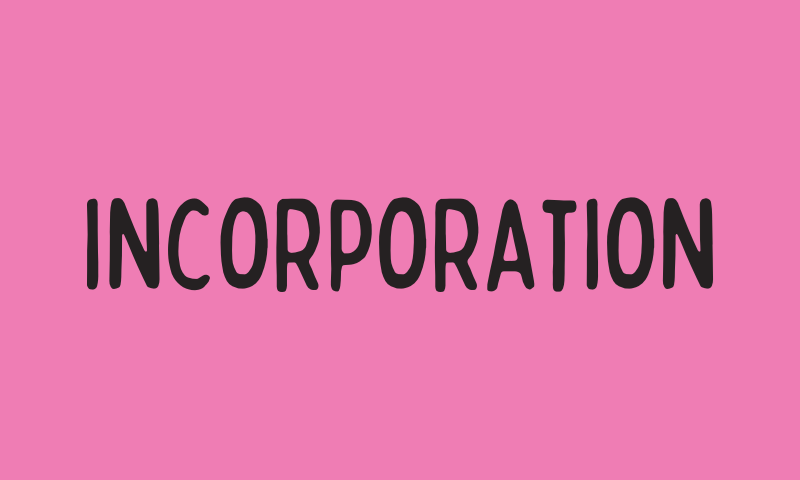 incorporation in text
