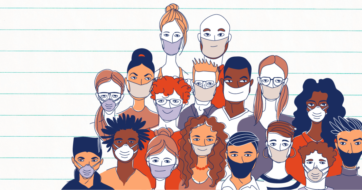 people wearing masks