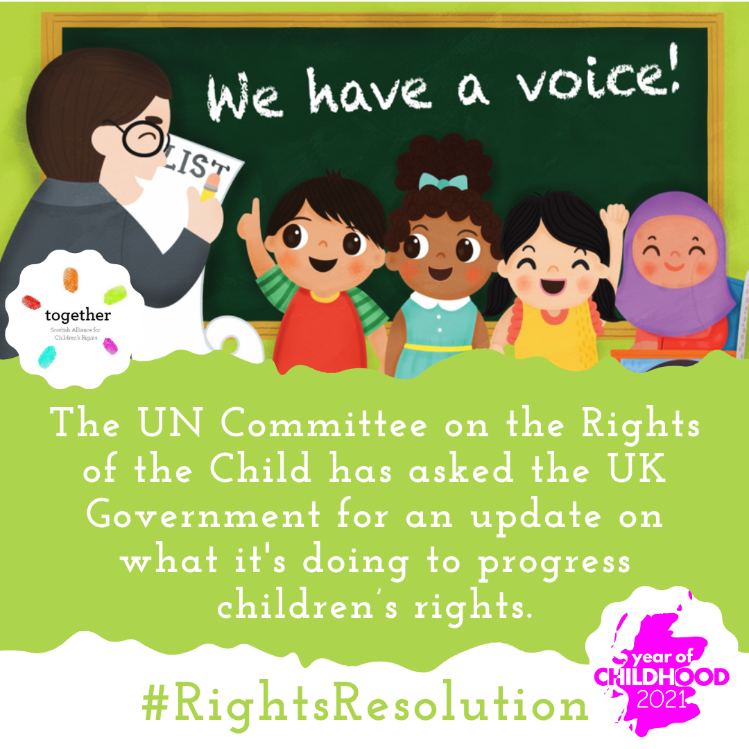 The UN Committee on the Rights of the Child has asked the UK Government for an update on what it's doing to progress children's rights