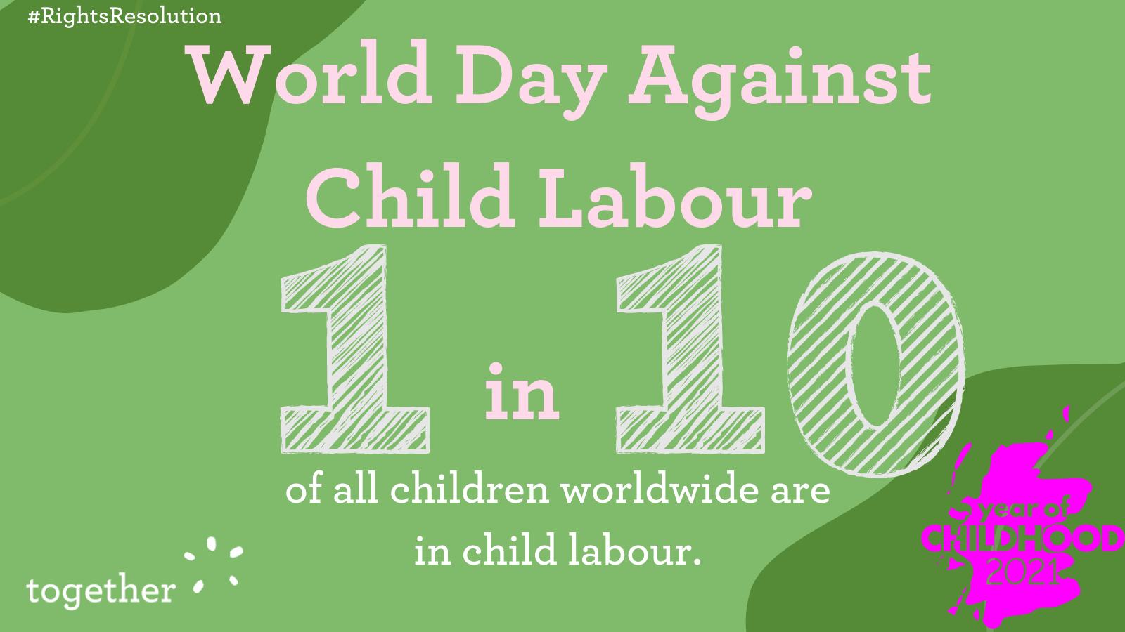 1 in 10 of all children worldwide are in child labour