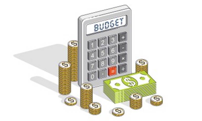 budget cartoon of calculator