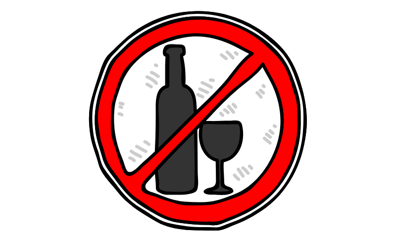 alcohol prohibited