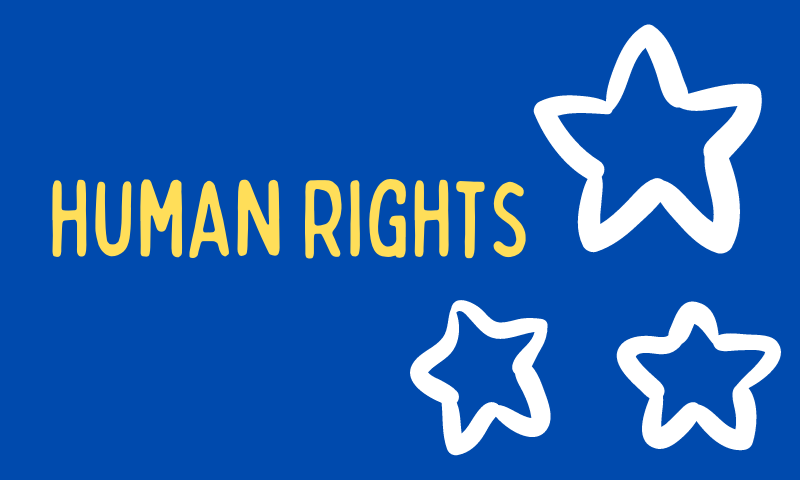 human rights with stars