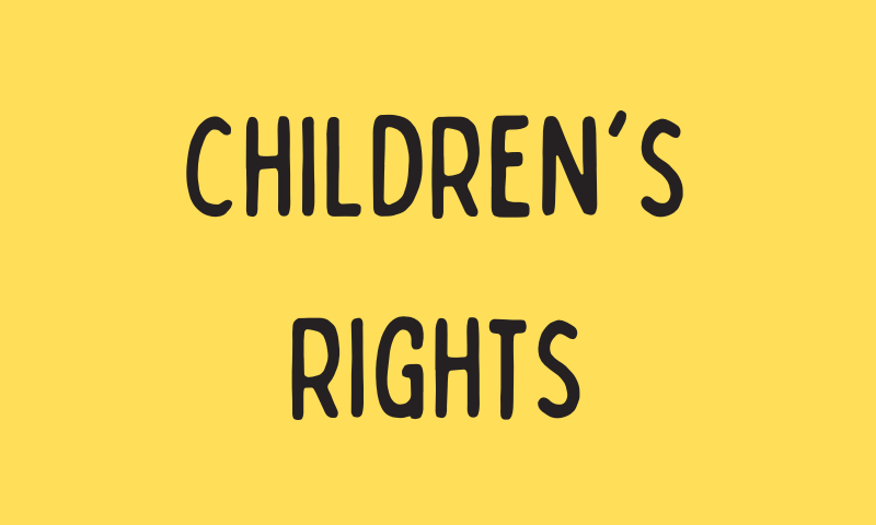 text which reads 'children's rights'