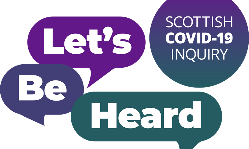 'lets be heard' Scottish COVID-19 Inquiry logo