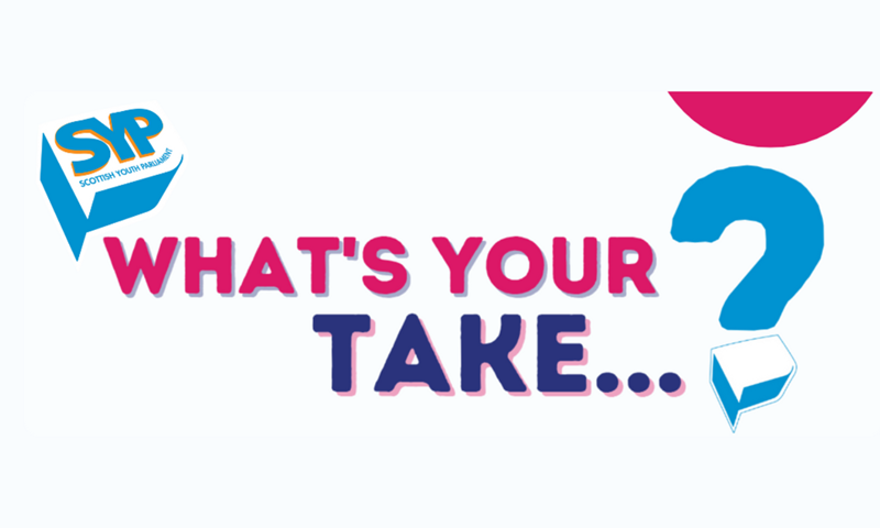 'what's your take?' SYP campaign logo