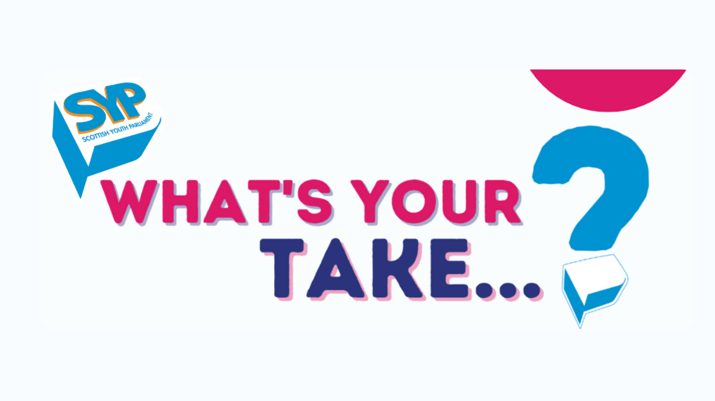 'what's your take?' SYP campaign logo