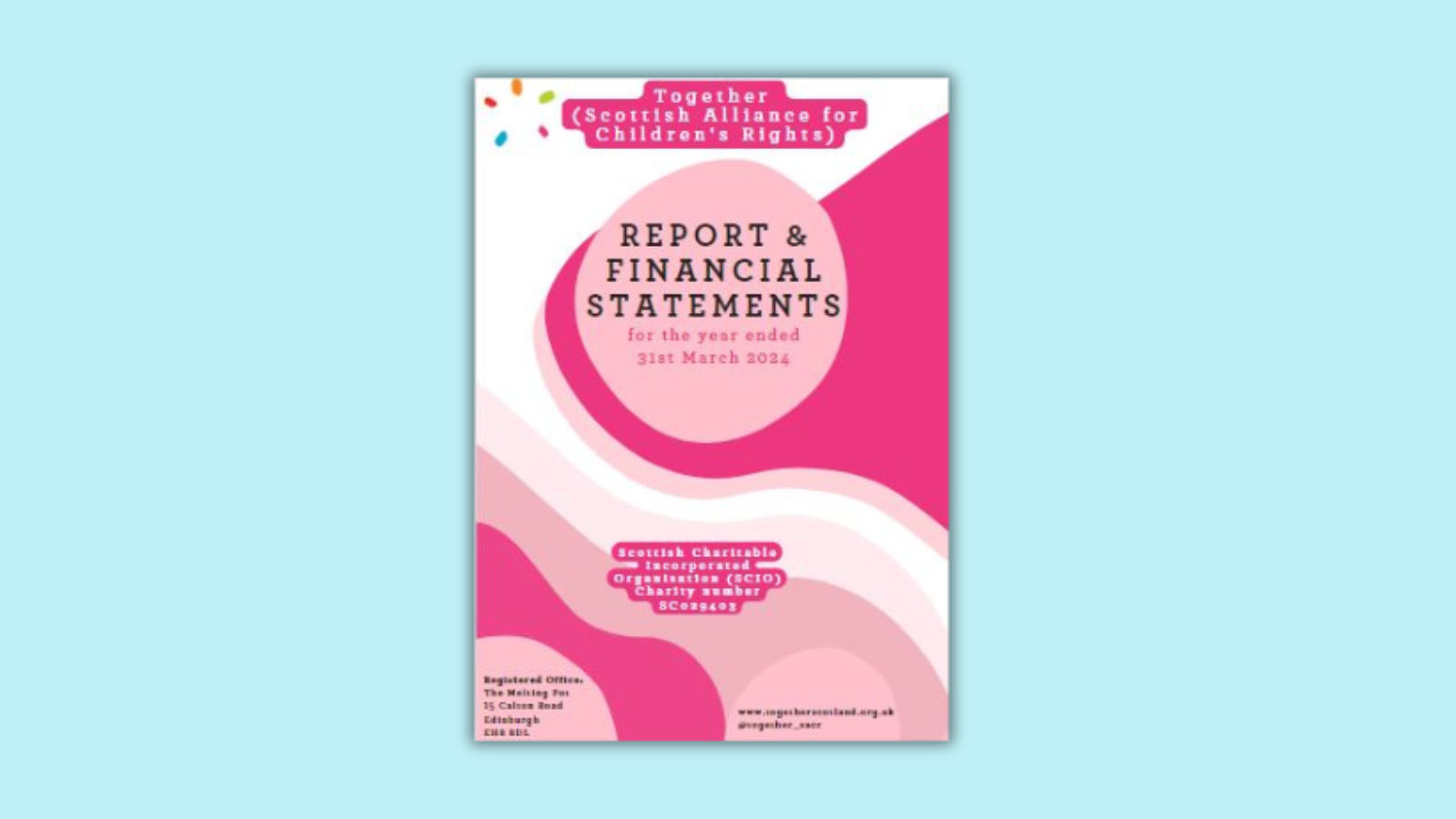 Screenshot of the annual report front cover
